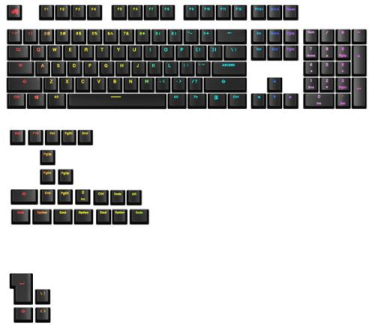 Glorious PC Gaming Ra GLO-KB-ACC-KC-GPBT-LIT-BLK-US