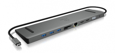 Icy Box IB-DK2106-C - USB Type-C DockingStation mit dreifacher Videoausgabe