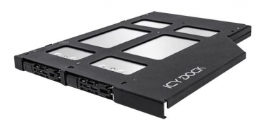 Icy Dock MB852M2PO-B - ToughArmor / 2 x M.2 NVMe SSD Wechselrahmen für Ultra Slim ODD Slot (9,5mm)