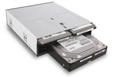 Icy Dock MB095SP-B - flexiDOCK / 2x 2.5 Zoll + 1x 3.5 Zoll SATA HDD/SSD Removable Docking Enclosure for 5.25 Zoll Bay