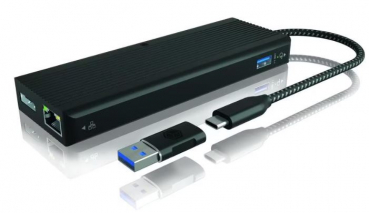 Icy Box IB-DK4080AC - 9-in-1-USB-Typ-C- und Typ-A-Dock mit dualem Videoausgang
