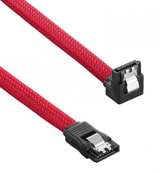 Cablemod Modmesh Right Angle Sata 3 Cable 30cm Rot