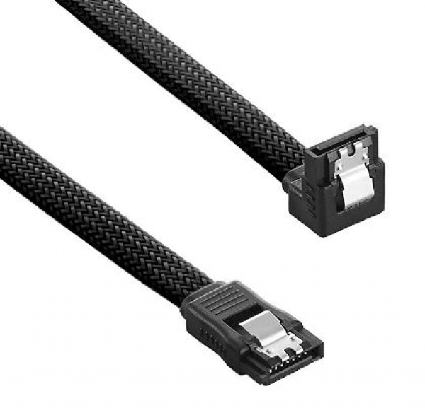 Cablemod Modmesh Right Angle Sata 3 Cable 30cm Schwarz